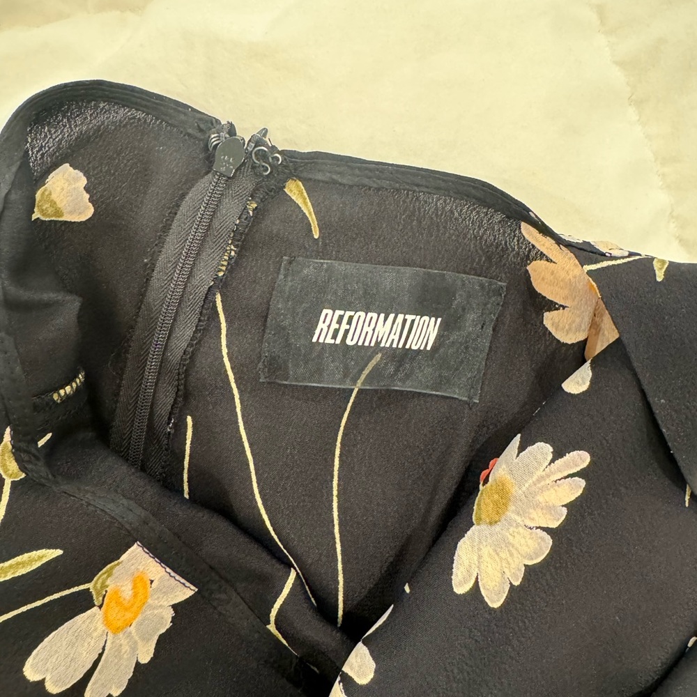 Reformation Halter Neck Midi Dress with Low Back | size 6 - Picture 10 of 10